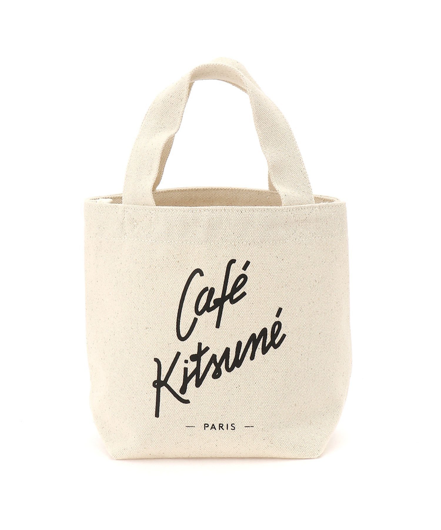 【メゾン キツネ/MAISON KITSUNE】のCafe Kitsune/CAFE KITSUNE MINI TOTE インテリア・キッズ・メンズ・レディースファッション・服の通販 founy(ファニー) 　ファッション　Fashion　レディースファッション　WOMEN　バッグ　Bag　キャンバス　Canvas　グログラン　Grosgrain　フロント　Front　プリント　Print　無地　Plain Color　ECRU|ID: prp329100004075318 ipo3291000000028211053