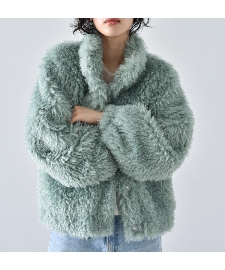 【ドレステリア/DRESSTERIOR】のcrimped fur blouson インテリア・キッズ・メンズ・レディースファッション・服の通販 founy(ファニー) 　ファッション　Fashion　レディースファッション　WOMEN　アウター　Coat Outerwear　ブルゾン　Blouson/Jackets　2023年　2023　2023-2024秋冬・A/W　Aw/Autumn/Winter//Fw/Fall-Winter/2023-2024　A/W・秋冬　Aw・Autumn/Winter・Fw・Fall-Winter　エアリー　Airy　コレクション　Collection　スリーブ　Sleeve　フェイク　Fake　フェイクファー　Faux Fur　ブルゾン　Blouson　リュクス　Luxe　カーキ&グリーン|ID: prp329100004075464 ipo3291000000027518562