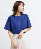 【その他のブランド/Other】の冷感サイドスリットTシャツ/122033 人気、トレンドファッション・服の通販 founy(ファニー) ファッション Fashion レディースファッション WOMEN トップス・カットソー Tops/Tshirt シャツ/ブラウス Shirts/Blouses ロング / Tシャツ T-Shirts おすすめ Recommend なめらか Smooth カーディガン Cardigan シンプル Simple スリット Slit ビスチェ Bustier ボトム Bottom thumbnail ブルー85|ID: prp329100004075819 ipo3291000000028757472