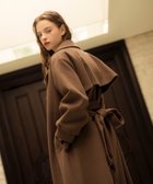 【マジェスティック レゴン/MAJESTIC LEGON】のバックデザインチェスターコート 人気、トレンドファッション・服の通販 founy(ファニー) ファッション Fashion レディースファッション WOMEN アウター Coat Outerwear コート Coats チェスターコート Top Coat オケージョン Occasion シンプル Simple ダウン Down ダブル Double チェスターコート Chester Coat フェミニン Feminine ボトム Bottom ロング Long 再入荷 Restock/Back In Stock/Re Arrival thumbnail ブラウン|ID: prp329100004076788 ipo3291000000028945299