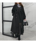 【マジェスティック レゴン/MAJESTIC LEGON】のバックデザインチェスターコート 人気、トレンドファッション・服の通販 founy(ファニー) ファッション Fashion レディースファッション WOMEN アウター Coat Outerwear コート Coats チェスターコート Top Coat オケージョン Occasion シンプル Simple ダウン Down ダブル Double チェスターコート Chester Coat フェミニン Feminine ボトム Bottom ロング Long 再入荷 Restock/Back In Stock/Re Arrival thumbnail ブラック|ID: prp329100004076788 ipo3291000000028945304