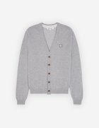 【メゾン キツネ/MAISON KITSUNE / MEN】のMaison Kitsune/BOLD FOX HEAD PATCH REGULAR CARDIGAN 人気、トレンドファッション・服の通販 founy(ファニー) ファッション Fashion メンズファッション MEN S/S・春夏 Ss・Spring/Summer カーディガン Cardigan スタンダード Standard パッチ Patch 夏 Summer 無地 Plain Color 長袖 Long Sleeve thumbnail GREY MELANGE|ID: prp329100004076860 ipo3291000000028304392