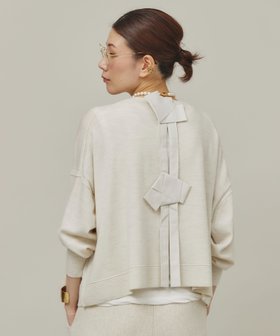 【カレンソロジー/Curensology】のファインウールバックリボンプルオーバー 人気、トレンドファッション・服の通販 founy(ファニー) ファッション Fashion レディースファッション WOMEN トップス・カットソー Tops/Tshirt プルオーバー Pullover エレガント 上品 Elegant カットソー Cut And Sew シンプル Simple ストレッチ Stretch フェミニン Feminine リボン Ribbon ワイド Wide おすすめ Recommend |ID:prp329100004076953