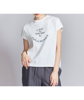 【ビューティ&ユース ユナイテッドアローズ/BEAUTY&YOUTH / UNITED ARROWS】 コットン ロゴプリント フレンチスリーブ Tシャツ人気、トレンドファッション・服の通販 founy(ファニー) ファッション Fashion レディースファッション WOMEN トップス・カットソー Tops/Tshirt シャツ/ブラウス Shirts/Blouses ロング / Tシャツ T-Shirts おすすめ Recommend インナー Inner コンパクト Compact スラックス Slacks スリーブ Sleeve フレンチ French プリント Print ワイド Wide 夏 Summer 春 Spring |ID:prp329100004076974