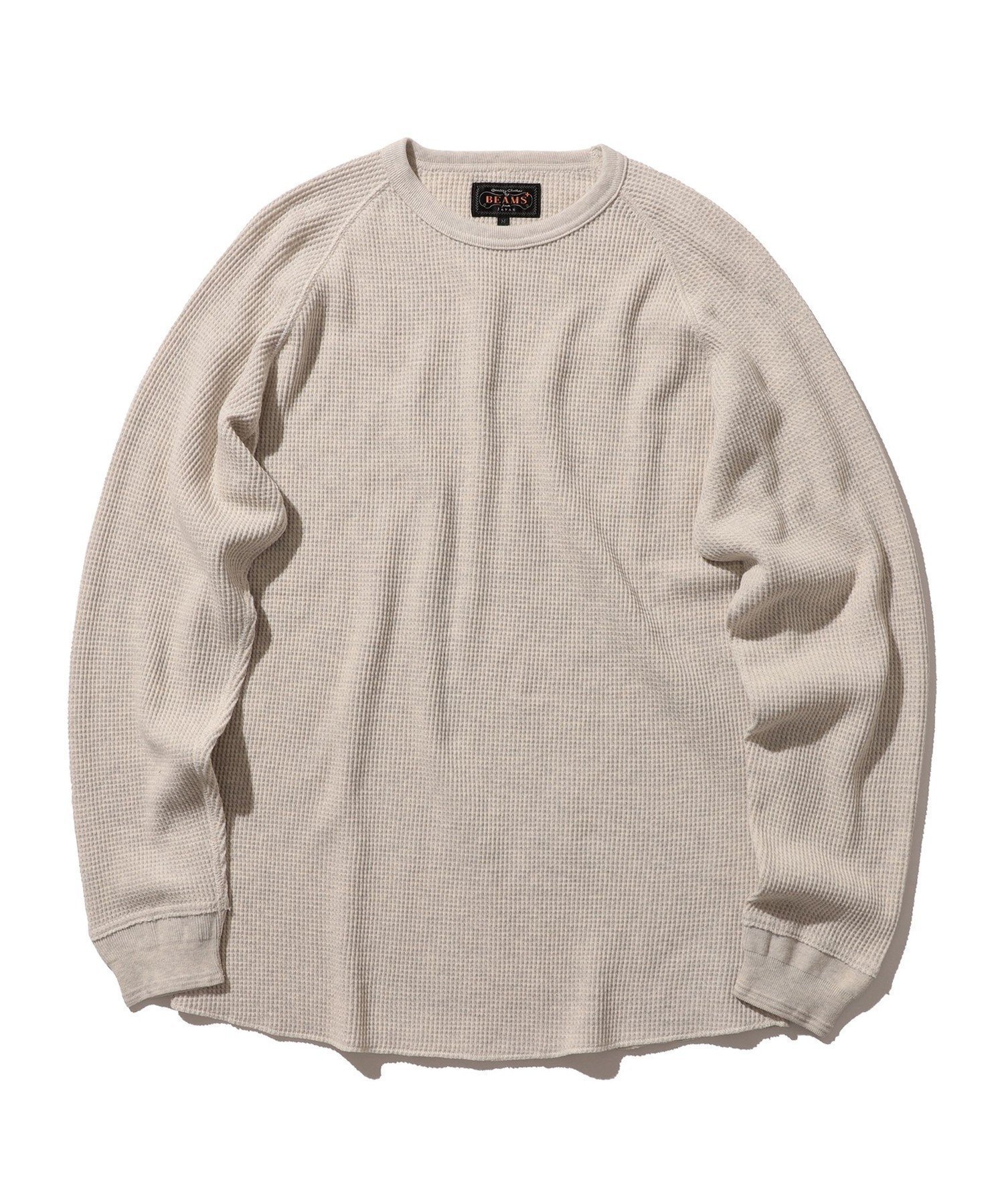 【ビームス/BEAMS / MEN】のBEAMS PLUS / ワッフル クルーネック ロングスリーブ Tシャツ インテリア・キッズ・メンズ・レディースファッション・服の通販 founy(ファニー) 　ファッション　Fashion　メンズファッション　MEN　なめらか　Smooth　スリーブ　Sleeve　パターン　Pattern　ロング　Long　ワッフル　Waffle　OATMEAL|ID: prp329100004077514 ipo3291000000027672943