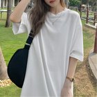 【ミニミニストア/miniministore】のゆったり Tシャツワンピース レディース 人気、トレンドファッション・服の通販 founy(ファニー) ファッション Fashion レディースファッション WOMEN ワンピース Dress シャツワンピース Shirt Dresses S/S・春夏 Ss・Spring/Summer カットソー Cut And Sew ショルダー Shoulder ストレート Straight ドロップ Drop レギンス Leggings ロング Long 半袖 Short Sleeve 夏 Summer 春 Spring 無地 Plain Color thumbnail ホワイト|ID: prp329100004077531 ipo3291000000028863930