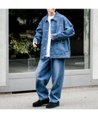 【ロッキーモンロー/Rocky Monroe】のオーバーサイズデニムジャケット+ワイドパンツ(セットアップ) ブルーオーバーダイ|ID: prp329100004078448 ipo3291000000027555975