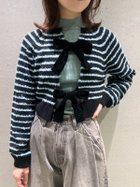 【リリーブラウン/Lily Brown】の【WEB限定カラー】ベロアリボンカーディガン 人気、トレンドファッション・服の通販 founy(ファニー) ファッション Fashion レディースファッション WOMEN トップス・カットソー Tops/Tshirt カーディガン Cardigans ベロア Velour thumbnail BORDER[933]|ID: prp329100004078633 ipo3291000000028120747