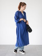 【テチチ/Te chichi】の綿麻前開きギャザーワンピース 人気、トレンドファッション・服の通販 founy(ファニー) ファッション Fashion レディースファッション WOMEN ワンピース Dress ギャザー Gather シンプル Simple thumbnail ブルー|ID: prp329100004078774 ipo3291000000028049371