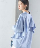 【シップス フォー ウィメン/SHIPS】のUVカット/手洗い可能 ストライプ バック ラッフル ブラウス 24SS 人気、トレンドファッション・服の通販 founy(ファニー) ファッション Fashion レディースファッション WOMEN トップス・カットソー Tops/Tshirt シャツ/ブラウス Shirts/Blouses バッグ Bag スキッパー Skipper ストライプ Stripe デニム Denim ラッフル Raffle リラックス Relax おすすめ Recommend 2024年 2024 2024春夏・S/S Ss,Spring/Summer,2024 thumbnail ライトブルー|ID: prp329100004078784 ipo3291000000027831630