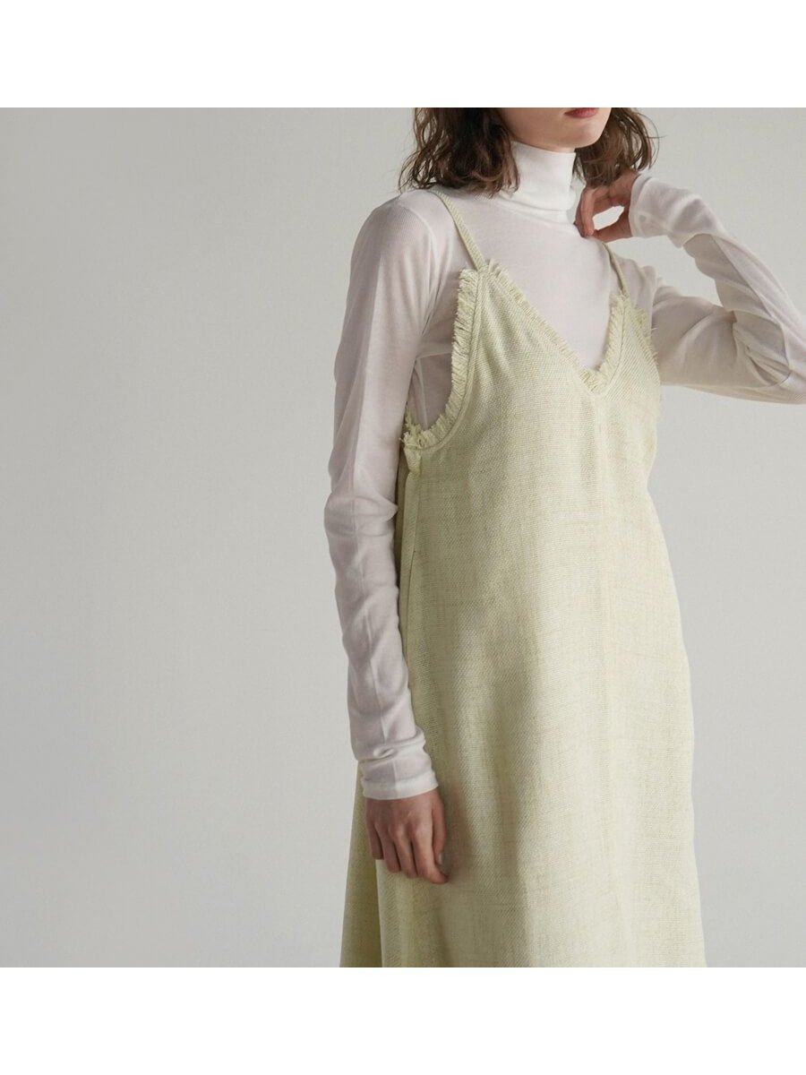 【ラシュッド/LASUD】のLinen like cami onepiece インテリア・キッズ・メンズ・レディースファッション・服の通販 founy(ファニー) 　ファッション　Fashion　レディースファッション　WOMEN　S/S・春夏　Ss・Spring/Summer　おすすめ　Recommend　キャミワンピース　Cami Dress　フロント　Front　ベスト　Vest　ミックス　Mix　夏　Summer　春　Spring　ライトイエロー|ID: prp329100004078824 ipo3291000000028794652