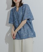 【センスオブプレイス/SENSE OF PLACE by URBAN RESEARCH】のフレアスリーブジャガードブラウス 人気、トレンドファッション・服の通販 founy(ファニー) ファッション Fashion レディースファッション WOMEN トップス・カットソー Tops/Tshirt シャツ/ブラウス Shirts/Blouses 2024年 2024 2024春夏・S/S Ss,Spring/Summer,2024 S/S・春夏 Ss・Spring/Summer スリーブ Sleeve フレア Flare 夏 Summer thumbnail BLUE|ID: prp329100004078832 ipo3291000000028212969