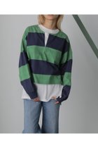 【ローズバッド/ROSE BUD】のボーダープルオーバー 人気、トレンドファッション・服の通販 founy(ファニー) ファッション Fashion レディースファッション WOMEN トップス・カットソー Tops/Tshirt プルオーバー Pullover おすすめ Recommend カットソー Cut And Sew スタンダード Standard パープル Purple ベーシック Basic ボーダー Border ラバー Rubber thumbnail グリーン|ID: prp329100004079005 ipo3291000000027560637