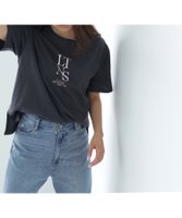 【ナチュラル ビューティー ベーシック/NATURAL BEAUTY BASIC】のバーティカルロゴボクシーTシャツ 人気、トレンドファッション・服の通販 founy(ファニー) ファッション Fashion レディースファッション WOMEN トップス・カットソー Tops/Tshirt シャツ/ブラウス Shirts/Blouses ロング / Tシャツ T-Shirts スタイリッシュ Stylish ベーシック Basic |ID:prp329100004079157