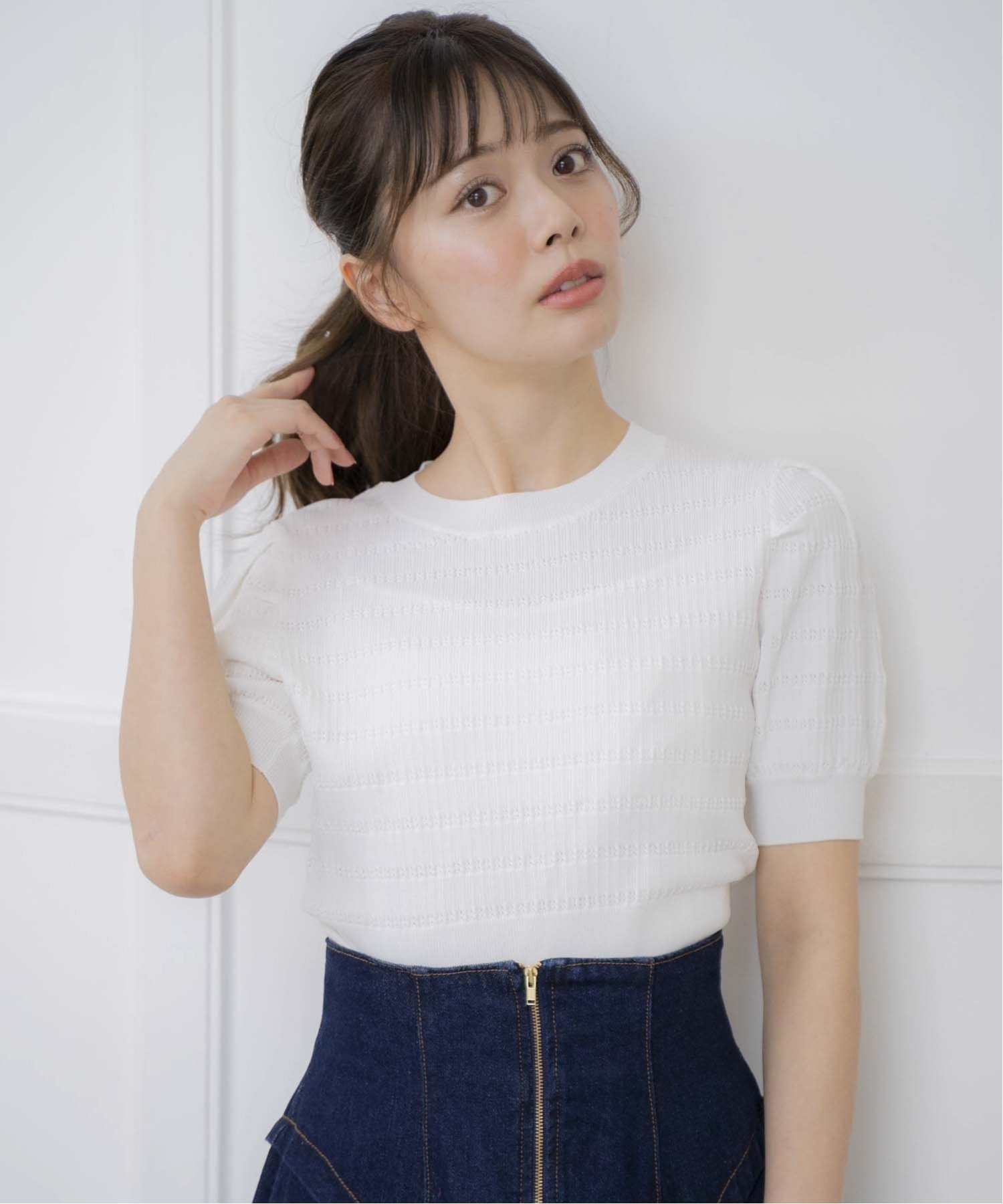 【ノエラ/Noela】の柄編みショートニット 人気、トレンドファッション・服の通販 founy(ファニー) 　ファッション　Fashion　レディースファッション　WOMEN　トップス・カットソー　Tops/Tshirt　ニット　Knit Tops　クロップド　Cropped　ショート　Short　ボーダー　Border　無地　Plain Color　 other-1|ID: prp329100004079243 ipo3291000000027927257