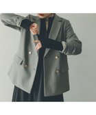 【エヌ ナチュラルビューティーベーシック/N.Natural Beauty basic】のダブルブレストテーラードジャケット《S Size Line》 24AW 人気、トレンドファッション・服の通販 founy(ファニー) ファッション Fashion レディースファッション WOMEN アウター Coat Outerwear ジャケット Jackets テーラードジャケット Tailored Jackets 2024年 2024 2024-2025秋冬・A/W Aw/Autumn/Winter/Fw/Fall/2024-2025 ジャケット Jacket ストライプ Stripe フロント Front マニッシュ Mannish メランジ Melange thumbnail ライトグレー3|ID: prp329100004079933 ipo3291000000028677515