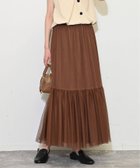 【スローブ イエナ/SLOBE IENA】のチュールティアードレイヤードスカート 人気、トレンドファッション・服の通販 founy(ファニー) ファッション Fashion レディースファッション WOMEN スカート Skirt 2024年 2024 2024-2025秋冬・A/W Aw/Autumn/Winter/Fw/Fall/2024-2025 A/W・秋冬 Aw・Autumn/Winter・Fw・Fall-Winter おすすめ Recommend カットソー Cut And Sew サテン Satin シアー Sheer チュール Tulle デニム Denim ペチコート Petticoat thumbnail ブラウン|ID: prp329100004080485 ipo3291000000028494506