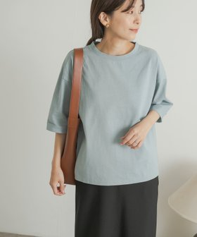 【アーバンリサーチ ドアーズ/URBAN RESEARCH DOORS】の『UR TECH』USAコットン5分袖ロールスリーブTシャツ 人気、トレンドファッション・服の通販 founy(ファニー) ファッション Fashion レディースファッション WOMEN トップス・カットソー Tops/Tshirt シャツ/ブラウス Shirts/Blouses ロング / Tシャツ T-Shirts 2024年 2024 2024春夏・S/S Ss,Spring/Summer,2024 S/S・春夏 Ss・Spring/Summer シンプル Simple スリーブ Sleeve プレーン Plane ワイド Wide 人気 Popularity 夏 Summer 抗菌 Antibacterial |ID:prp329100004081267