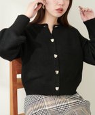 【ナチュラルクチュール/natural couture】のハート釦クルーネックカーデ 人気、トレンドファッション・服の通販 founy(ファニー) ファッション Fashion レディースファッション WOMEN カーディガン Cardigan コンパクト Compact シンプル Simple ダウン Down デニム Denim フェミニン Feminine フレア Flare 羽織 Haori マーメイド Mermaid 2024年 2024 2024-2025秋冬・A/W Aw/Autumn/Winter/Fw/Fall/2024-2025 thumbnail ブラック|ID: prp329100004081302 ipo3291000000029200622