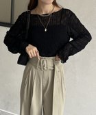 【ゼヴォン/Thevon】のウェーブ柄シアープルオーバー 人気、トレンドファッション・服の通販 founy(ファニー) ファッション Fashion レディースファッション WOMEN トップス・カットソー Tops/Tshirt プルオーバー Pullover 2024年 2024 2024-2025秋冬・A/W Aw/Autumn/Winter/Fw/Fall/2024-2025 インナー Inner ウェーブ Wave シアー Sheer シンプル Simple ジャケット Jacket エレガント 上品 Elegant 秋 Autumn/Fall thumbnail ブラック|ID: prp329100004081575 ipo3291000000028756300