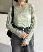 【ゼヴォン/Thevon】のウェーブ柄シアープルオーバー 人気、トレンドファッション・服の通販 founy(ファニー) ファッション Fashion レディースファッション WOMEN トップス・カットソー Tops/Tshirt プルオーバー Pullover 2024年 2024 2024-2025秋冬・A/W Aw/Autumn/Winter/Fw/Fall/2024-2025 インナー Inner ウェーブ Wave シアー Sheer シンプル Simple ジャケット Jacket エレガント 上品 Elegant 秋 Autumn/Fall thumbnail ピスタチオ|ID: prp329100004081575 ipo3291000000028756304