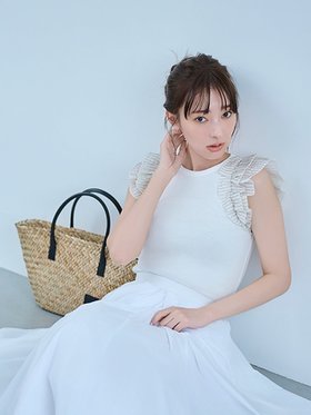 【フレイ アイディー/FRAY I.D】 ギャザーフリルコンビノースリカットソー人気、トレンドファッション・服の通販 founy(ファニー) ファッション Fashion レディースファッション WOMEN トップス・カットソー Tops/Tshirt カットソー Cut and Sewn シンプル Simple ストレート Straight ドッキング Docking フリル Frills モダン Modern |ID:prp329100004082204