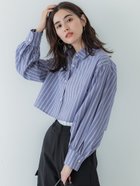 【コカ/COCA】のクロップドシャツ 人気、トレンドファッション・服の通販 founy(ファニー) ファッション Fashion レディースファッション WOMEN トップス・カットソー Tops/Tshirt シャツ/ブラウス Shirts/Blouses ショート Short ストライプ Stripe ポケット Pocket 夏 Summer 定番 Standard 羽織 Haori thumbnail Stripe|ID: prp329100004082246 ipo3291000000028156639