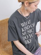 【サマンサモスモス/Samansa Mos2】の【接触冷感】ロゴプリントTシャツ 人気、トレンドファッション・服の通販 founy(ファニー) ファッション Fashion レディースファッション WOMEN トップス・カットソー Tops/Tshirt シャツ/ブラウス Shirts/Blouses ロング / Tシャツ T-Shirts シンプル Simple プリント Print ラウンド Round thumbnail チャコールグレー|ID: prp329100004082838 ipo3291000000028775242