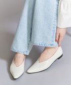 【その他のブランド/Other】のレザー Vカット ポインテッドトゥ フラットシューズ WHITE|ID: prp329100004083005 ipo3291000000028828289