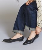 【その他のブランド/Other】のレザー Vカット ポインテッドトゥ フラットシューズ BLACK|ID: prp329100004083005 ipo3291000000028828290