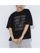 【ヴァン/Vin】のファスナースリットロゴTEE 人気、トレンドファッション・服の通販 founy(ファニー) ファッション Fashion レディースファッション WOMEN おすすめ Recommend カットソー Cut And Sew フロント Front ボックス Box ボトム Bottom 楽ちん Easy thumbnail ブラック|ID: prp329100004083318 ipo3291000000028568016