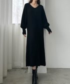 【ジュノア/JUNOAH】のLouere Vネックワンピース 人気、トレンドファッション・服の通販 founy(ファニー) ファッション Fashion レディースファッション WOMEN ワンピース Dress アクリル Acrylic thumbnail ブラック|ID: prp329100004083767 ipo3291000000028825476