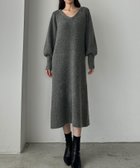 【ジュノア/JUNOAH】のLouere Vネックワンピース 人気、トレンドファッション・服の通販 founy(ファニー) ファッション Fashion レディースファッション WOMEN ワンピース Dress アクリル Acrylic thumbnail チャコール|ID: prp329100004083767 ipo3291000000028825477