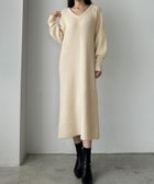 【ジュノア/JUNOAH】のLouere Vネックワンピース 人気、トレンドファッション・服の通販 founy(ファニー) ファッション Fashion レディースファッション WOMEN ワンピース Dress アクリル Acrylic thumbnail アイボリー|ID: prp329100004083767 ipo3291000000028825478