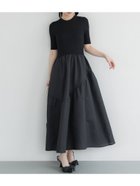 【コカ/COCA】の上品エンボスニットドッキングワンピース Black|ID:prp329100004084503