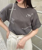 【イング/INGNI】のロゴ飛ばしT 人気、トレンドファッション・服の通販 founy(ファニー) ファッション Fashion レディースファッション WOMEN インナー Inner サロペット Overalls ランダム Random 夏 Summer thumbnail チャコールグレー|ID: prp329100004085854 ipo3291000000027652436