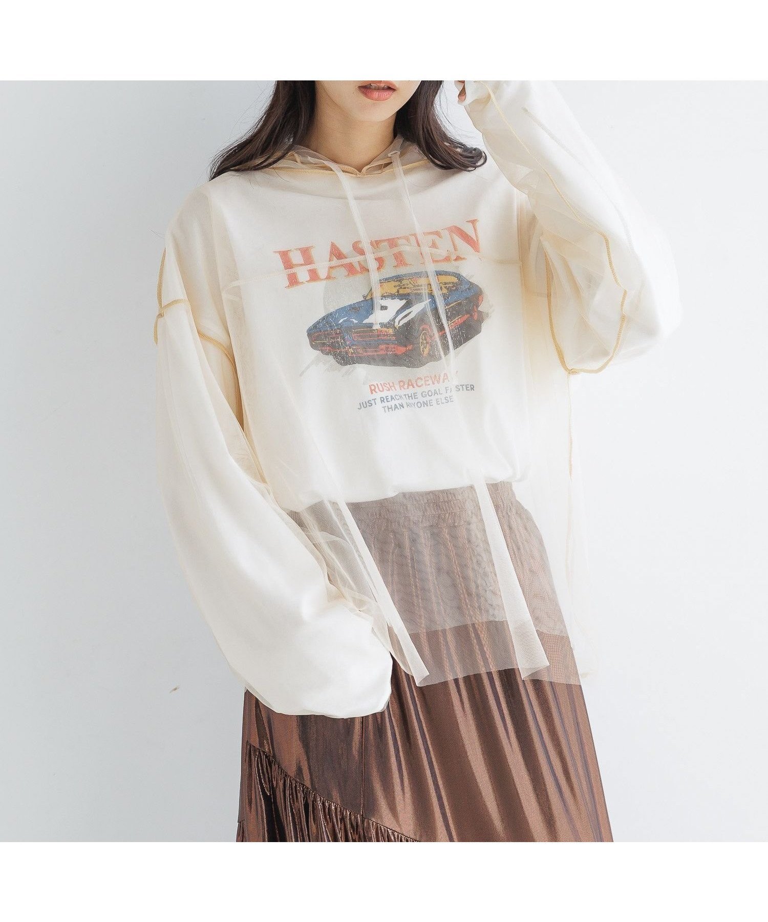 【ローリーズファーム/LOWRYS FARM】のシアーフーディーLS 人気、トレンドファッション・服の通販 founy(ファニー) 　ファッション　Fashion　レディースファッション　WOMEN　インナー　Inner　シンプル　Simple　ジャケット　Jacket　チュール　Tulle　 other-1|ID: prp329100004085875 ipo3291000000028863934