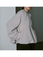 【セルフォード/CELFORD】のボアペプラムジャケット 人気、トレンドファッション・服の通販 founy(ファニー) ファッション Fashion レディースファッション WOMEN アウター Coat Outerwear ジャケット Jackets ドット Dot ペプラム Peplum メタル Metal 切替 Switching thumbnail LGRY[005]|ID: prp329100004086982 ipo3291000000028843388