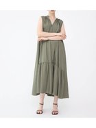 【ラシュッド/LASUD】のキュプラツイルティアードワンピース カーキ|ID: prp329100004089776 ipo3291000000028844068