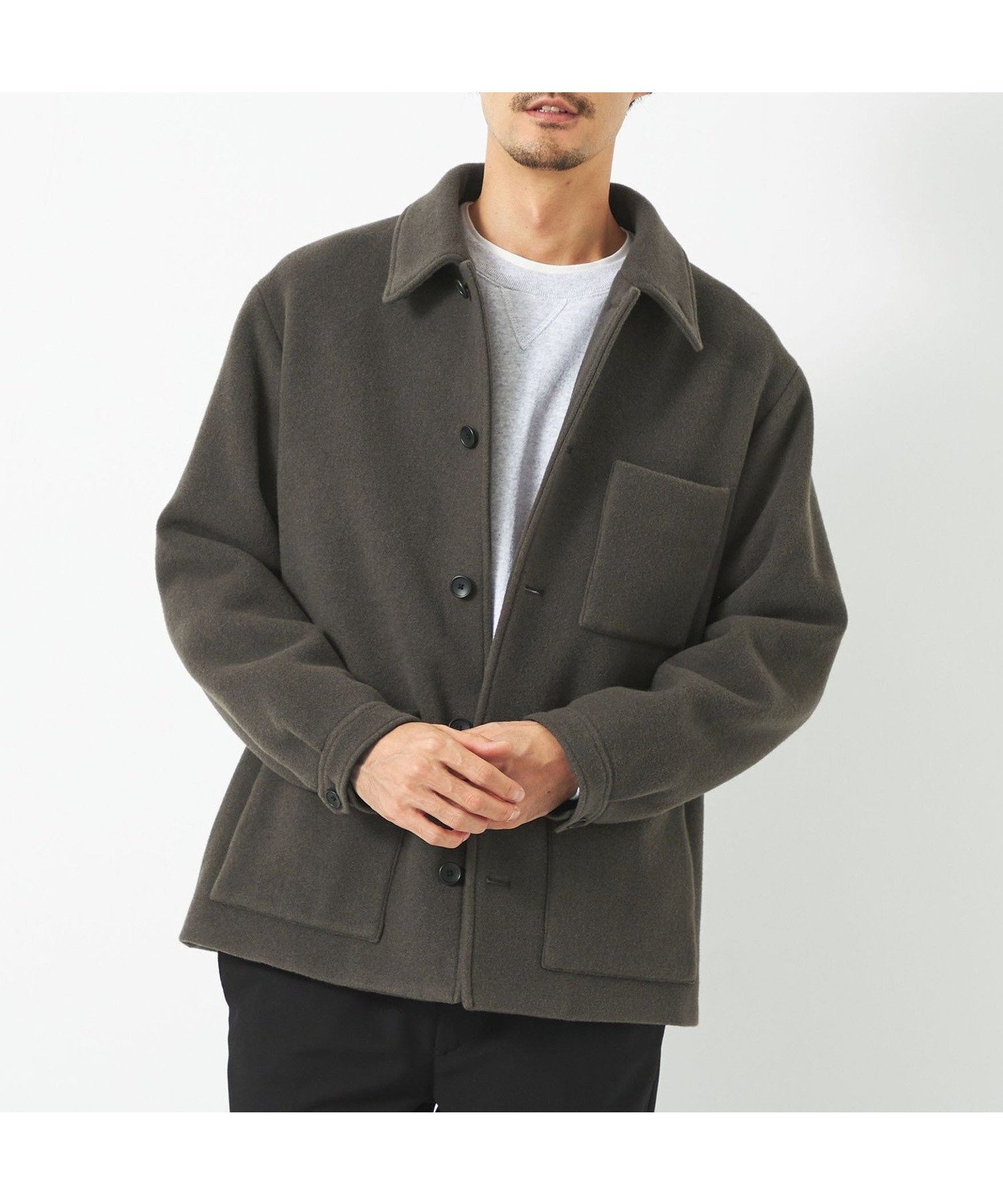 【その他のブランド/Other】のSENTDALE WOOL カバーオール インテリア・キッズ・メンズ・レディースファッション・服の通販 founy(ファニー) 　ファッション　Fashion　メンズファッション　MEN　おすすめ　Recommend　スペシャル　Special　センター　Center　パッチ　Patch　ポケット　Pocket　メルトン　Melton　リラックス　Relax　エレガント 上品　Elegant　OLIVE|ID: prp329100004090079 ipo3291000000028661482