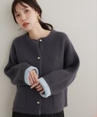 【ナチュラルクチュール/natural couture】のFOX混プレーティングニットジャケット 人気、トレンドファッション・服の通販 founy(ファニー) ファッション Fashion レディースファッション WOMEN アウター Coat Outerwear ジャケット Jackets アクセサリー Accessories カーディガン Cardigan ショート Short シルバー Silver シンプル Simple スラックス Slacks ダブル Double デニム Denim フェイス Face フェミニン Feminine ミドル Middle 2024年 2024 エレガント 上品 Elegant 2024-2025秋冬・A/W Aw/Autumn/Winter/Fw/Fall/2024-2025 thumbnail チャコールグレー|ID: prp329100004091666 ipo3291000000029199547