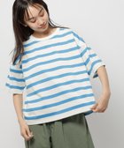 【ニコアンド/niko and】のバックステッチベーシックTシャツ 人気、トレンドファッション・服の通販 founy(ファニー) ファッション Fashion レディースファッション WOMEN トップス・カットソー Tops/Tshirt シャツ/ブラウス Shirts/Blouses ロング / Tシャツ T-Shirts バッグ Bag おすすめ Recommend インナー Inner シンプル Simple デニム Denim ベスト Vest ボーダー Border ワイド Wide 夏 Summer 無地 Plain Color thumbnail ブルーボーダー80|ID: prp329100004091947 ipo3291000000028547747