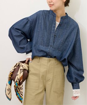 【ジャーナルスタンダード レリューム/JOURNAL STANDARD relume】のデニムピンタックブラウス 人気、トレンドファッション・服の通販 founy(ファニー) ファッション Fashion レディースファッション WOMEN トップス・カットソー Tops/Tshirt シャツ/ブラウス Shirts/Blouses 2024年 2024 2024-2025秋冬・A/W Aw/Autumn/Winter/Fw/Fall/2024-2025 デニム Denim 羽織 Haori |ID:prp329100004092039