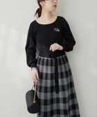 【ナチュラルクチュール/natural couture】の【Web限定】チェックジャガード2WAYニットワンピース ブラック|ID: prp329100004092289 ipo3291000000028686699