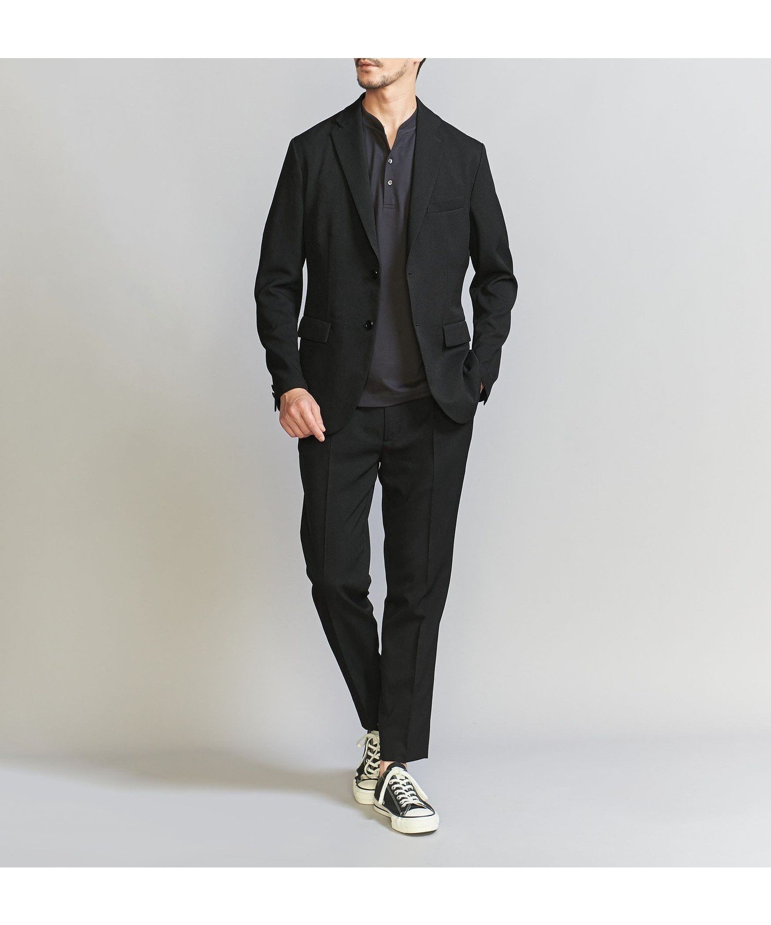 【ビューティ&ユース ユナイテッドアローズ/BEAUTY&YOUTH / UNITED ARROWS / MEN】の【WEB限定 WARDROBE SMART】LANATEC セットアップ/背抜きジャケット イージーパンツ インテリア・キッズ・メンズ・レディースファッション・服の通販 founy(ファニー) 　ファッション　Fashion　メンズファッション　Fashion for Men　ボトムス　Bottoms　インナー　Innerwear　ウォッシャブル　Machine Washable　コイン　Coin, Coin Design　シェイプ　Shape, Slim Fit　ショルダー　Shoulder, Shoulder Strap　ジャケット　Jacket, Outerwear　スマート　Smart, Elegant　セットアップ　Set-Up, Coordinated Outfit　バランス　Balance, Style Balance　ファブリック　Fabric, Textile　フィット　Fit, Slim Fit　フラップ　Flap, Flap Pocket　プリーツ　Pleats, Pleated　ポケット　Pocket, Pocket Detail　ミドル　Middle Length, Mid Height　無地　Plain, Solid Color　おすすめ　Recommended / Our Picks　エレガント 上品　Elegant　BLACK|ID: prp329100004093387 ipo3291000000031682567