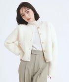 【アニュアンス/anuans】のラクーンブレンドノーカラージャケット 人気、トレンドファッション・服の通販 founy(ファニー) ファッション Fashion レディースファッション WOMEN アウター Coat Outerwear ジャケット Jackets ノーカラージャケット No Collar Leather Jackets インナー Inner カーディガン Cardigan ジャケット Jacket フロント Front メタル Metal 冬 Winter thumbnail IVORY|ID: prp329100004094164 ipo3291000000028561770