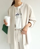 【その他のブランド/Other】の梨地ポンチ ノーカラー ジャケット 人気、トレンドファッション・服の通販 founy(ファニー) ファッション Fashion レディースファッション WOMEN アウター Coat Outerwear ジャケット Jackets ノーカラージャケット No Collar Leather Jackets インナー Inner オケージョン Occasion 春 Spring 洗える Washable 秋 Autumn/Fall カットソー Cut And Sew ジャケット Jacket ジョーゼット Georgette ストレッチ Stretch セットアップ Set Up フロント Front プリント Print ポケット Pocket 楽ちん Easy ワーク Work おすすめ Recommend thumbnail アイボリー|ID: prp329100004094263 ipo3291000000028736742