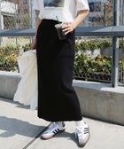 【その他のブランド/Other】のセルフカット リブ ロング タイトスカート 人気、トレンドファッション・服の通販 founy(ファニー) ファッション Fashion レディースファッション WOMEN スカート Skirt おすすめ Recommend スリット Slit タイトスカート Tight Skirt ポケット Pocket ロング Long 楽ちん Easy thumbnail ブラック|ID: prp329100004094893 ipo3291000000028794384