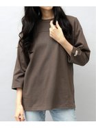 【エーエムエス/A.M.S】のGoodwear ロンT 七分袖Tシャツ 切替 USAコットン シンプル 無地 ブラウン-A|ID: prp329100004094968 ipo3291000000028883394