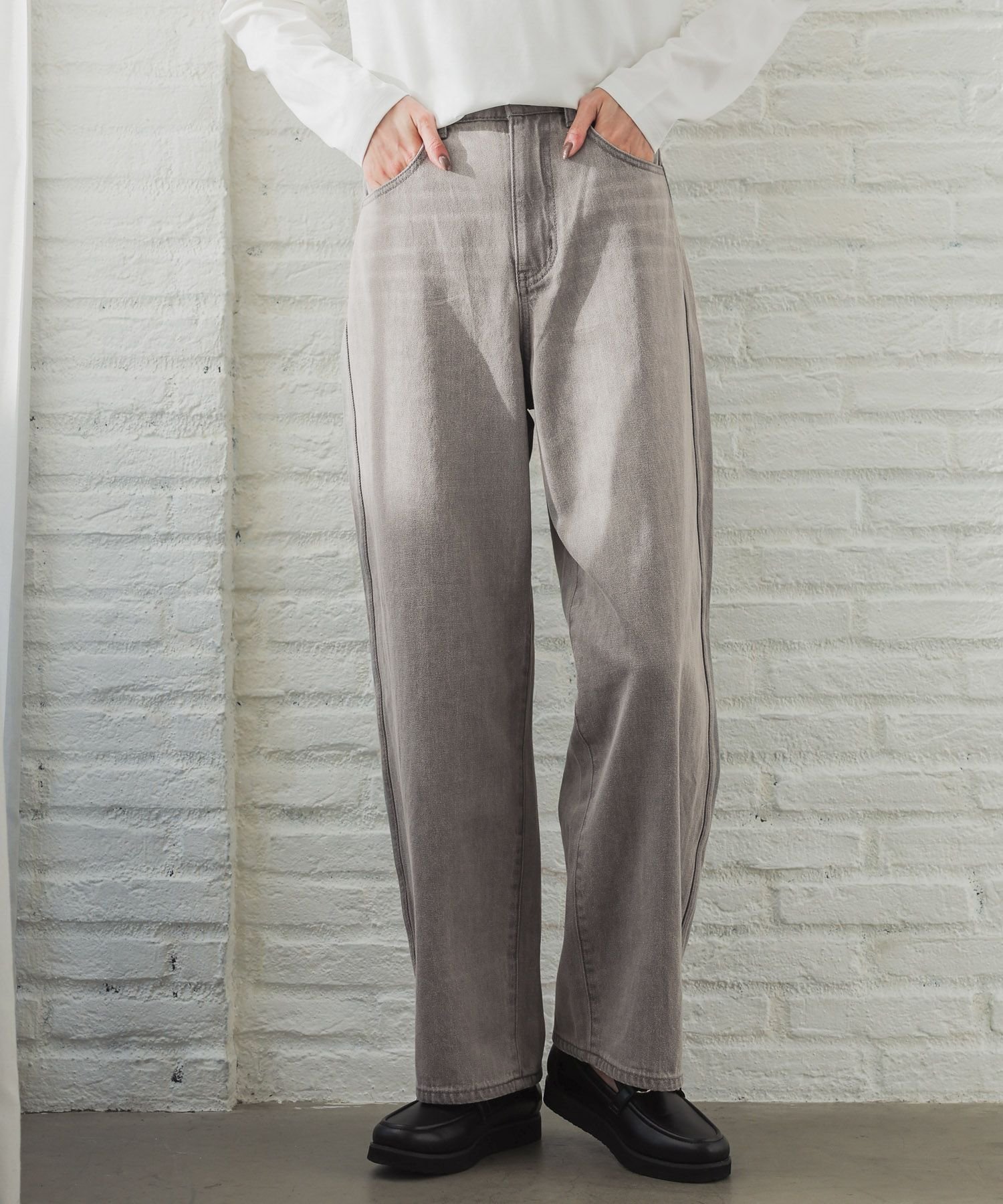 【グローバルワーク/GLOBAL WORK】のGOODデニムバギーパンツ/118365 インテリア・キッズ・メンズ・レディースファッション・服の通販 founy(ファニー) 　ファッション　Fashion　レディースファッション　Ladies' Fashion Online　パンツ　Pants　デニム　Denim　トレンド　Trend　バランス　Balance　リアル　Real　ルーズ　Loose　グレーデニム18|ID: prp329100004096017 ipo3291000000030040862